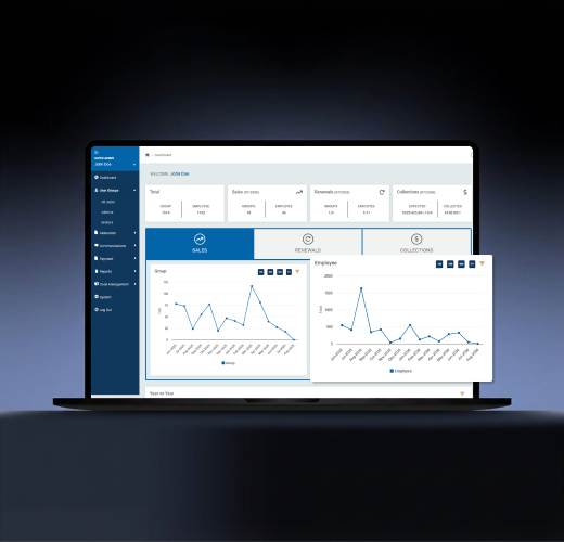 BASE insurance management software dashboard
